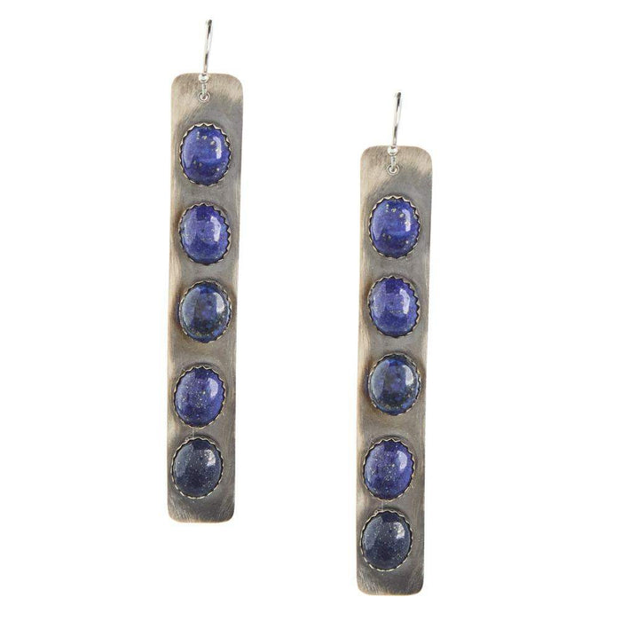 Horse Money Turquoise Carrol Bar Earrings