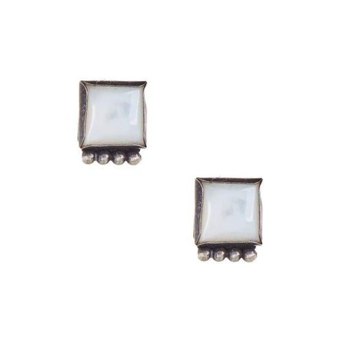 Horse Money Turquoise Pearl Stud Earrings
