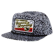 Beaver Roping Black and White Cap