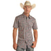 Men's Orange Paisley Print Snap Shirt