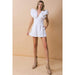 Flying Tomato Women's White Ruffle Sleeve Romper