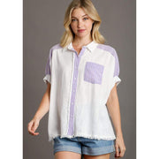 Umgee Usa Inc. Women's Lavender Striped Top