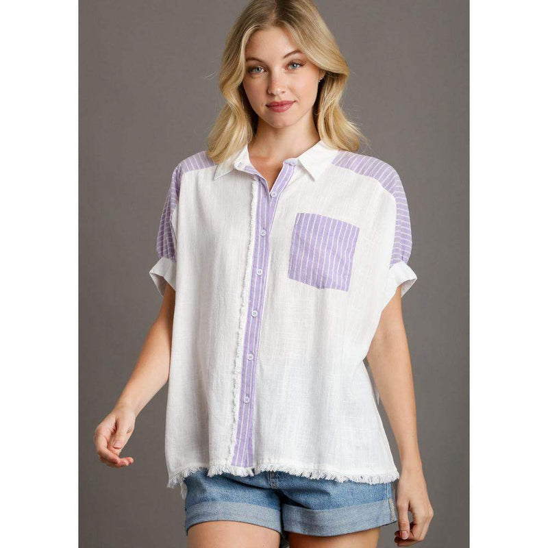 Umgee Usa Inc. Women's Lavender Striped Top