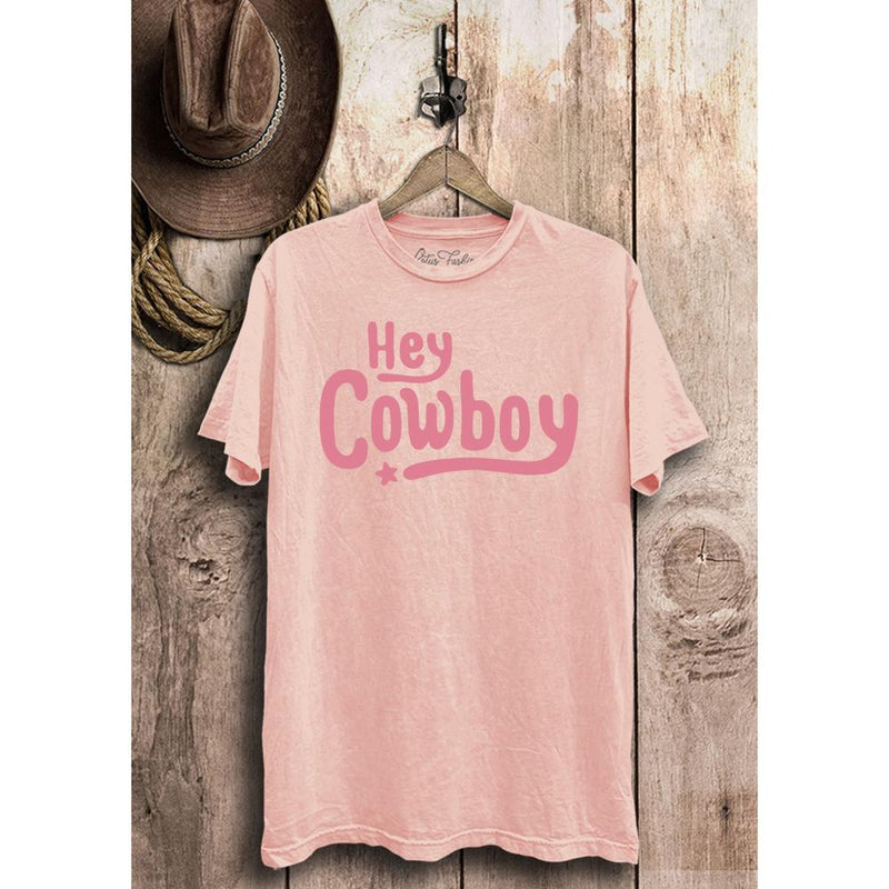 Women's Hey Cowboy Pink Tee