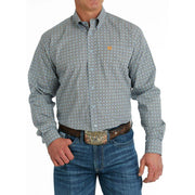 Cinch Men's Blue Print Button Down Shirt