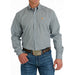 Men's Blue Print Button Down Shirt