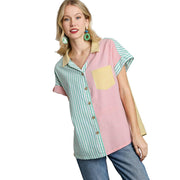 Women's Jade Striped Boxy Top