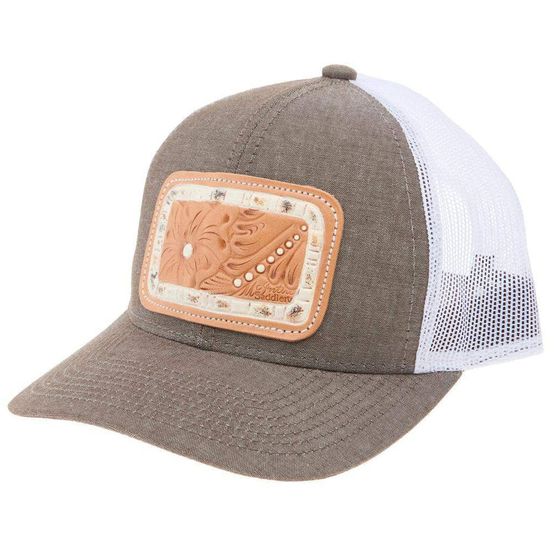 Brown and White Chunk Cap