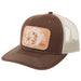 Brown and Tan White Floral Cap