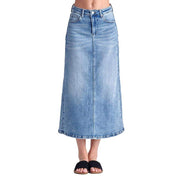 Women's High Rise Back Slit Long Skirt