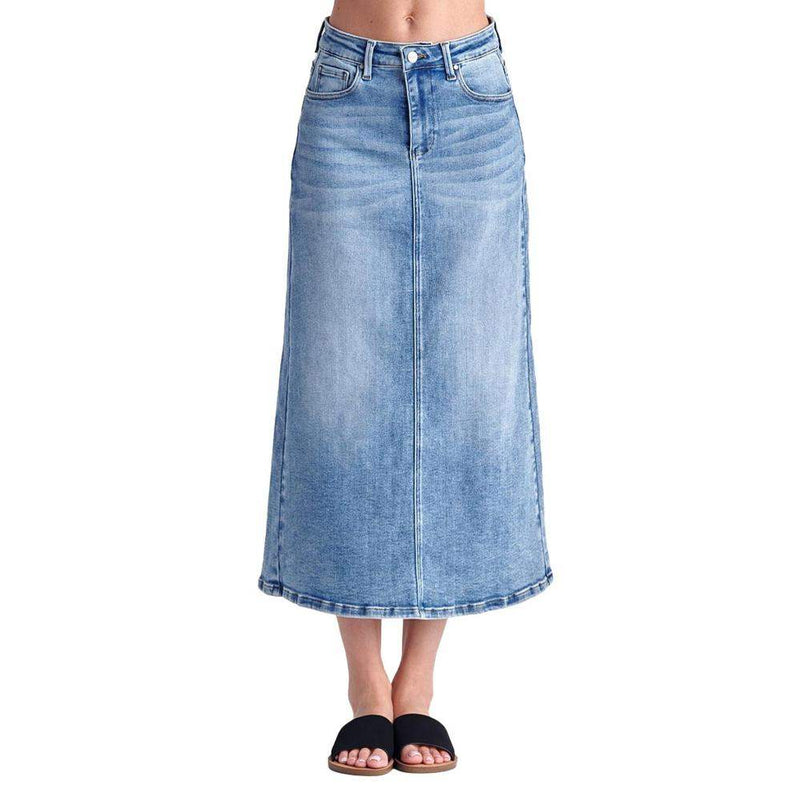 Women's High Rise Back Slit Long Skirt