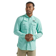 Men's Turquoise Angler Button Down Shirt