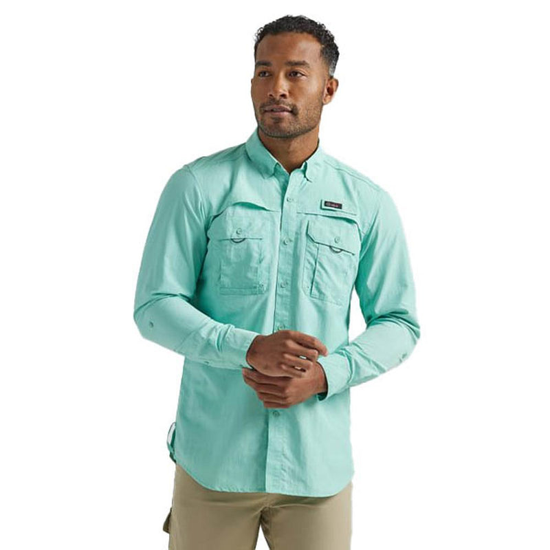 Men's Turquoise Angler Button Down Shirt