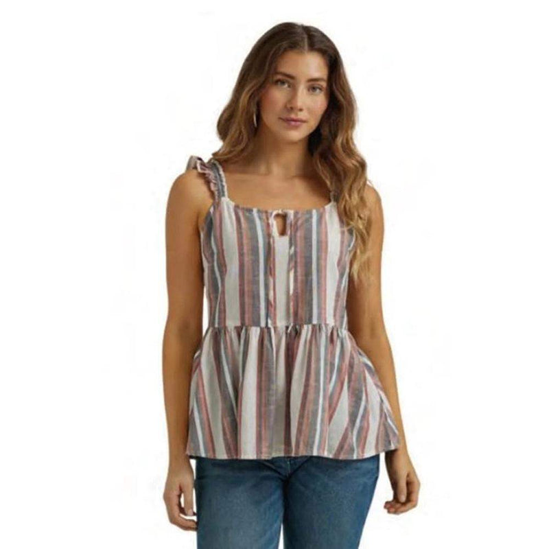 Women's Retro Stripe Peplum Top