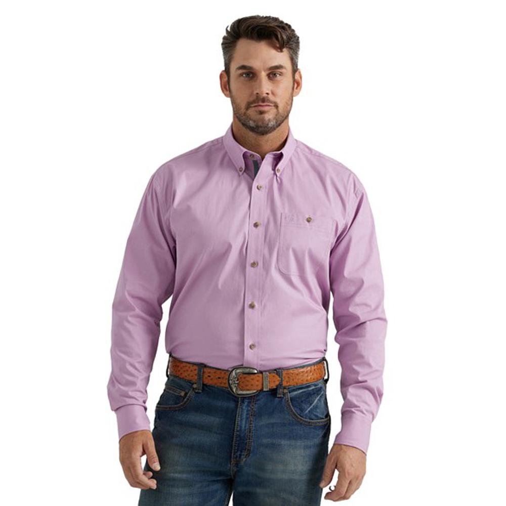 Wrangler George Strait - Camisa Tejida De Manga Larga Con Botón De Bolsillo Para Hombre, Negro