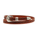 M+F Brown Diamond Hand Tooled 3/8 in. Hat Band