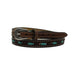 M+F Dark Brown with Turquoise Rawhide Lacing 1/2 in. Hat Band