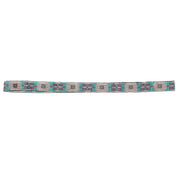 7 Row Turq White and Purple Stretch Hat Band