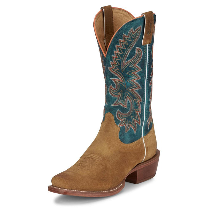 Men`s Frontier Jimmy Off Wheat 13In Green Top Cowboy Boot
