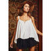 Women's Off White Button Up Tank Top