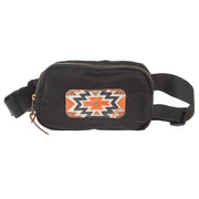 Rust and Black Aztec Belt Bag