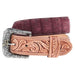 Men's Nubuck Suede Rhubarb Caiman Belt
