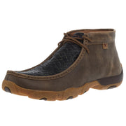 Men`s Black Fish Print Chukka Driving Moc
