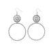 West And Company Silver Concho Dangle Hoop Earrings