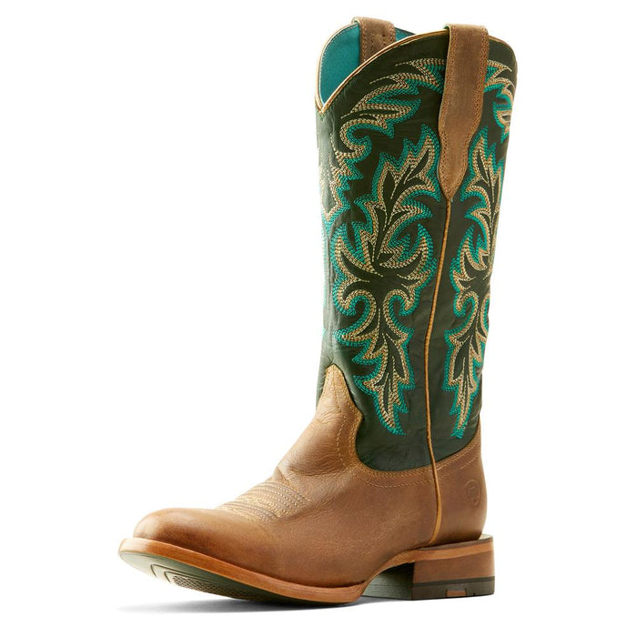 Ariat Women`s Gold Coast Vamp 13In Green Top Futurity Boot Ariat Women`s Gold Coast Vamp 13In Green Top Futurity Boot