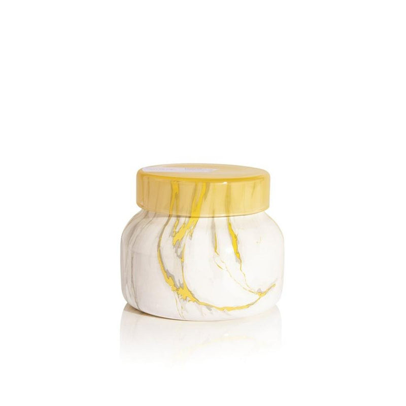 Pineapple Flower Modern Marble Petite Jar Candle