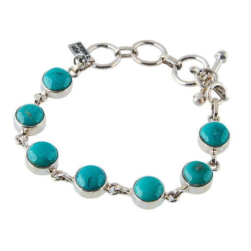 Paige Wallace Turquoise Round Link Bracelet