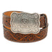 Men's Floral Tooled Belt
