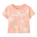 Girl's Peach Star Print Shirt