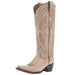 Women`s Sand Embroidered 14In Top Boot