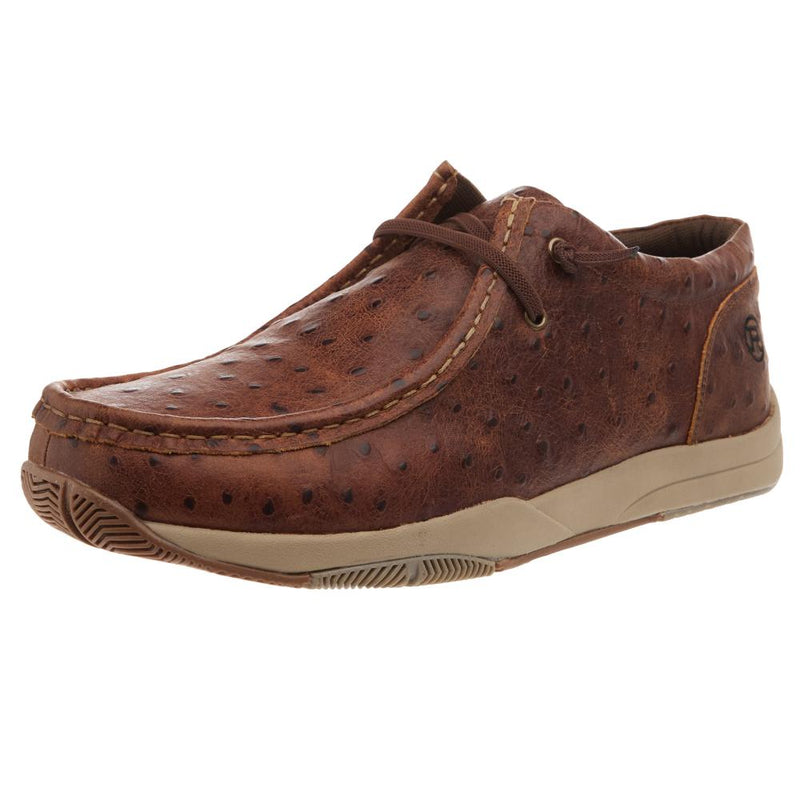 Mens Clearcut Low Vintage Cognac Ostrich Casual Shoe