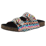 Womens Desiree Serape Fabric Buckle Sandal