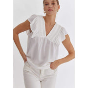 Entro Women's White Sleeveless Top