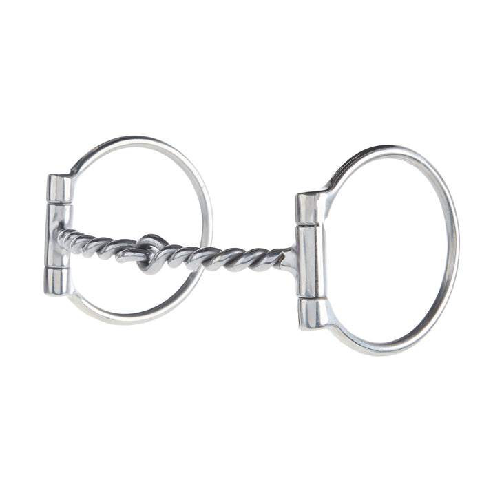 NRS Offset Twisted Wire D-Ring Snaffle Bit