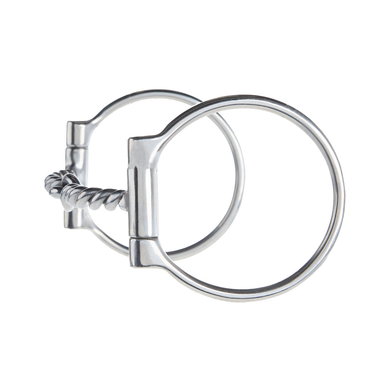 NRS Offset Twisted Wire D-Ring Snaffle Bit