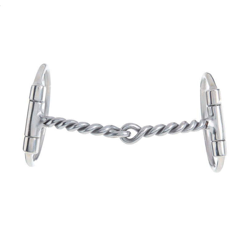 NRS Offset Twisted Wire D-Ring Snaffle Bit