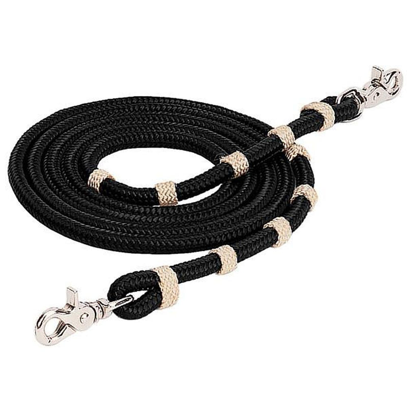 Vaquero Black and Tan Roping Rein