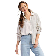 Women's Natural Half Stripe Top