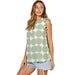Ces Femme Women's Sage Polka Dot Top
