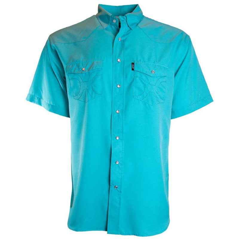 Hooey Men's Sol Blue Short Sleeve Pearl Snap Shirt