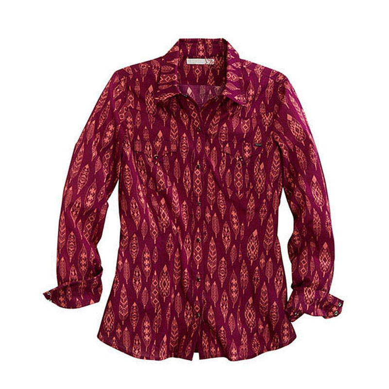 Women's Long Sleeve Aztec Snap Shirt