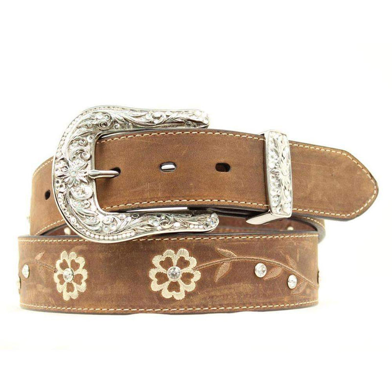 Ariat Women's Brown Flower Belt