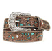 Ariat Women's Turquoise Inlay Brown Belt