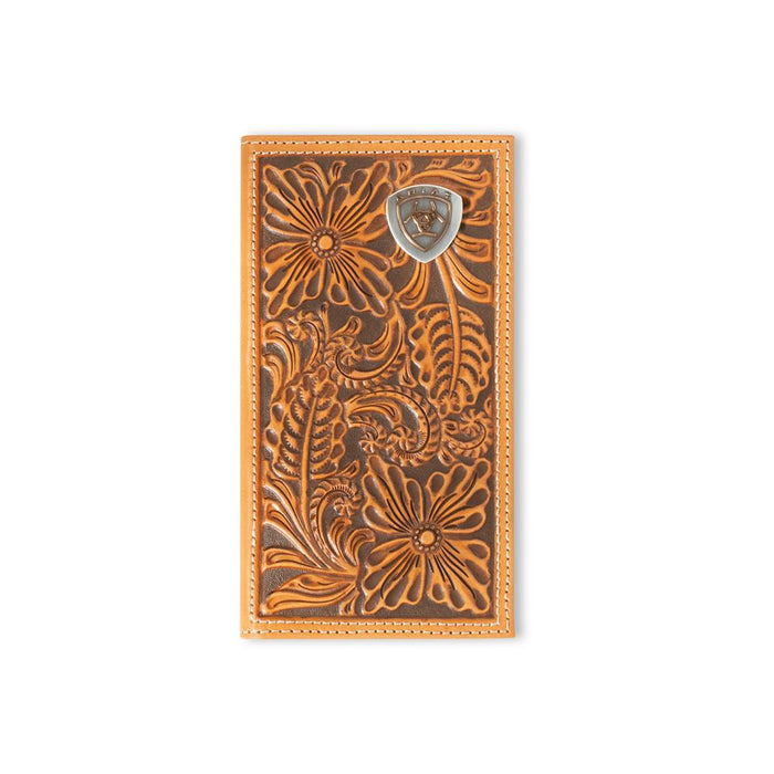 Ariat Men's Rodeo Floral Embossed Logo Wallet