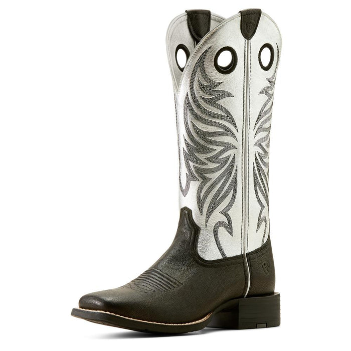 Women`s Dark Carbon Vamp Antique Silver Top Round Up Ryder Boot