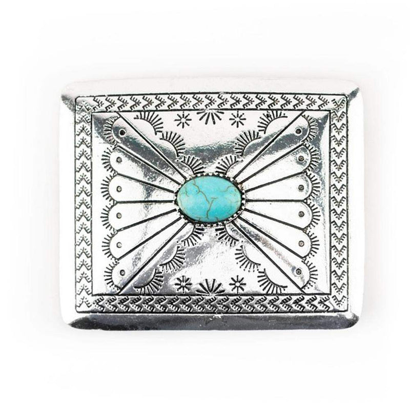 West And Company Burnished Silver Rectangle Buckle